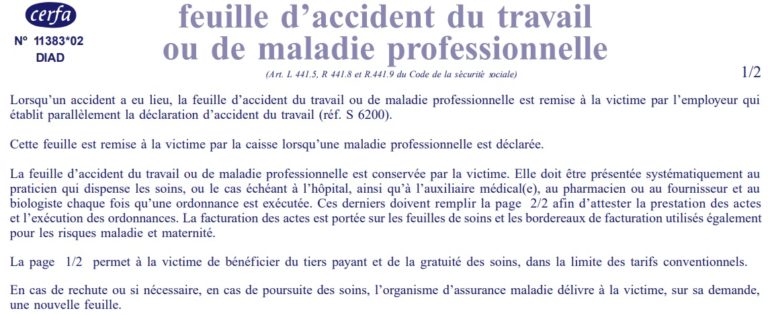 Les démarches de l'employeur pour un accident du travail