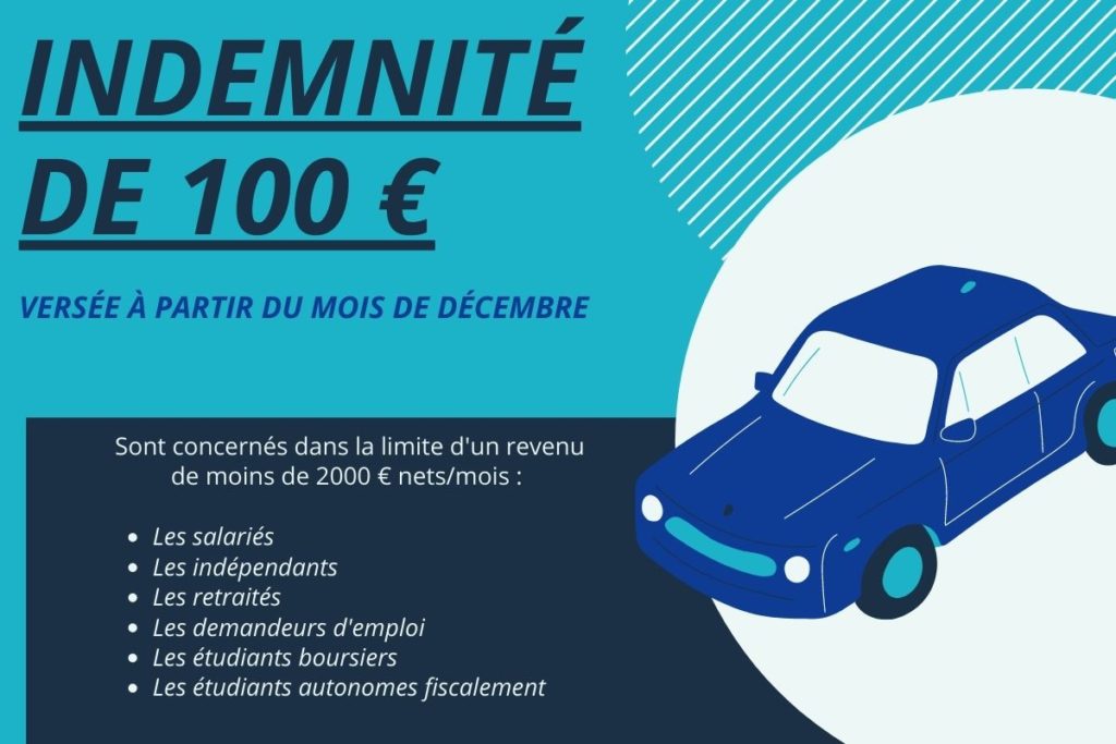 indemnité de 100 euros infographie