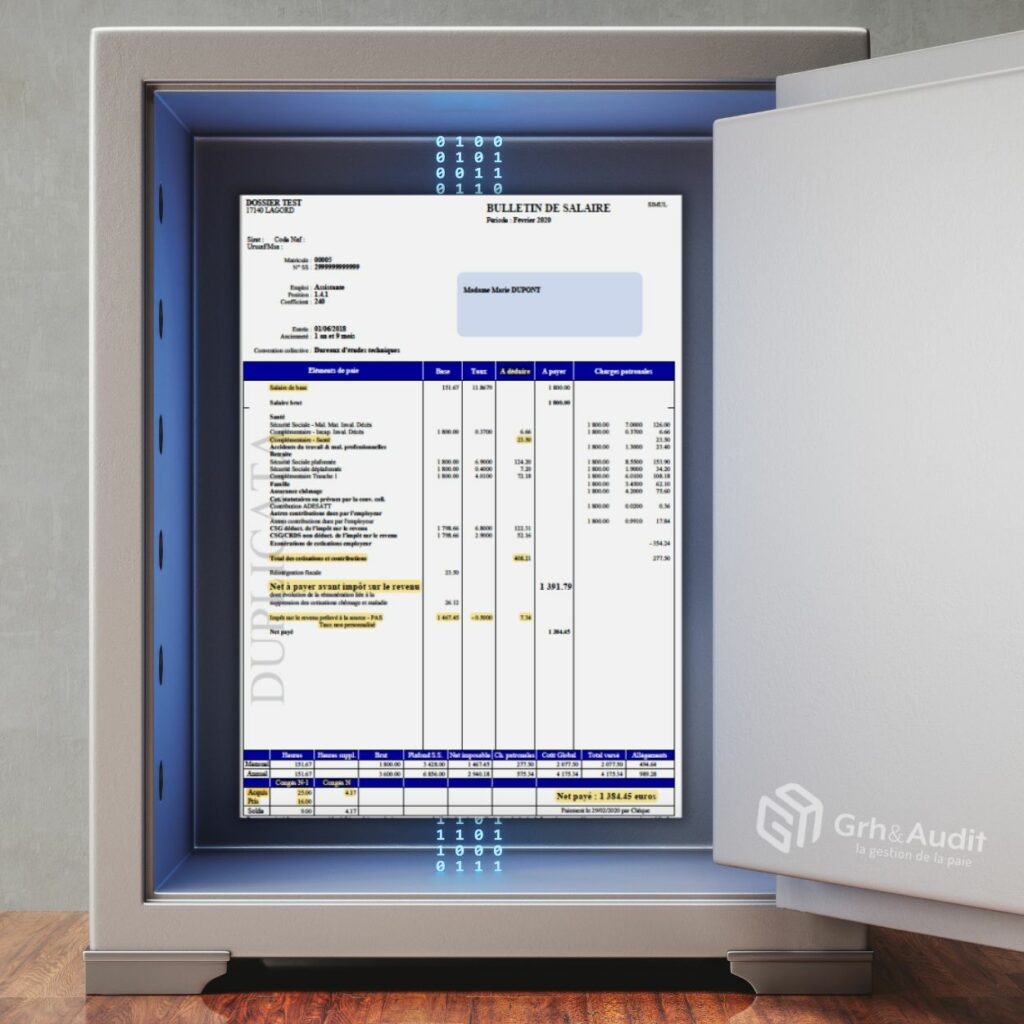 coffre fort numérique pour bulletin de paie