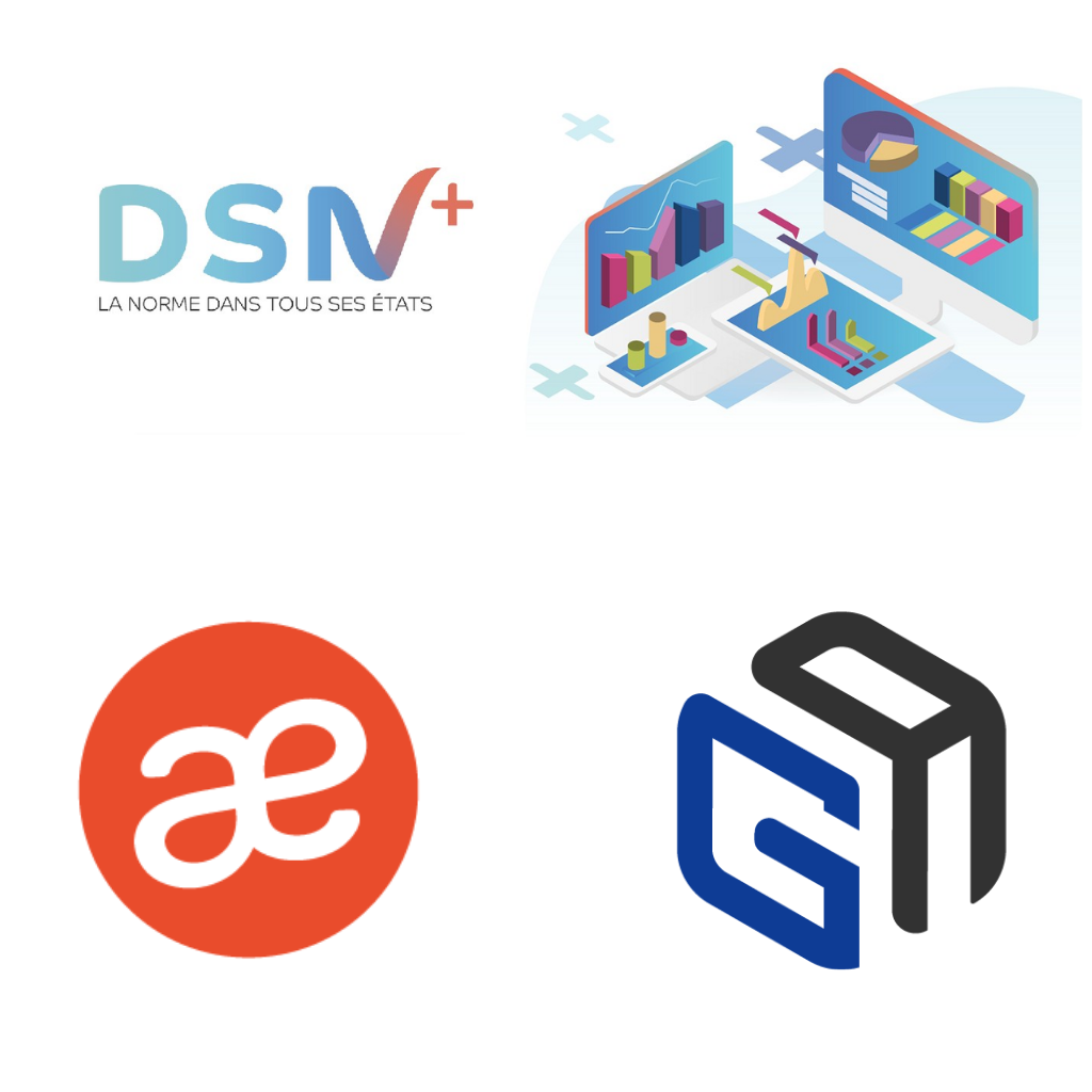 Illustration de l’évolution de DSN+ vers Silae BI, montrant l’intégration des données RH à travers les logos de DSN+, Silae, et GRH & Audit.